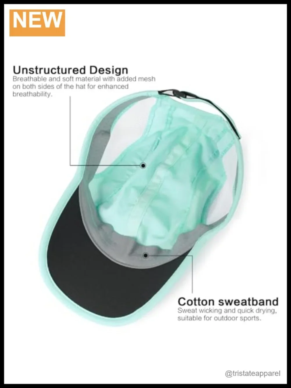 Quick Dry Water Resistant Baseball Cap UPF 50+ Adjustable Golf Hat